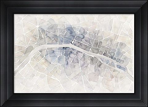 Framed Watercolor Wanderlust Paris Print