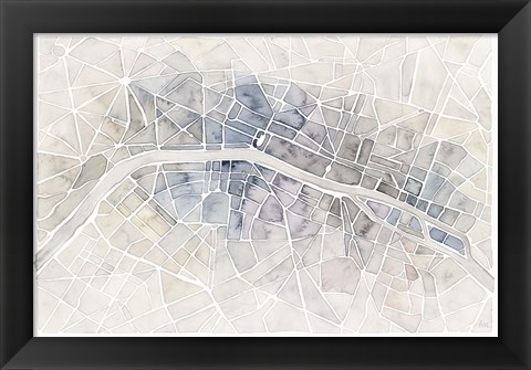 Framed Watercolor Wanderlust Paris Print