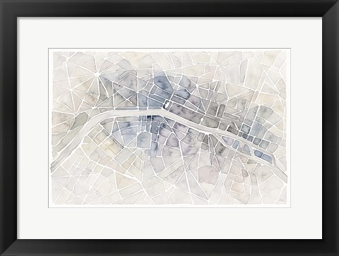 Framed Watercolor Wanderlust Paris Print