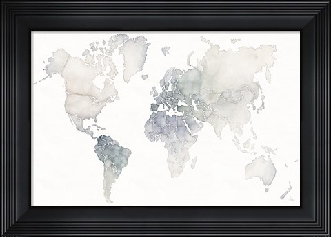 Framed Watercolor Wanderlust Print