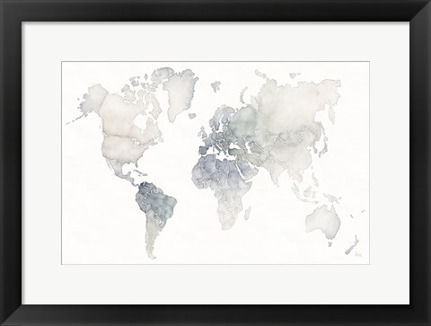 Framed Watercolor Wanderlust Print