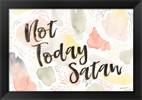 Framed Meadow Breeze VI Not Today Satan Print