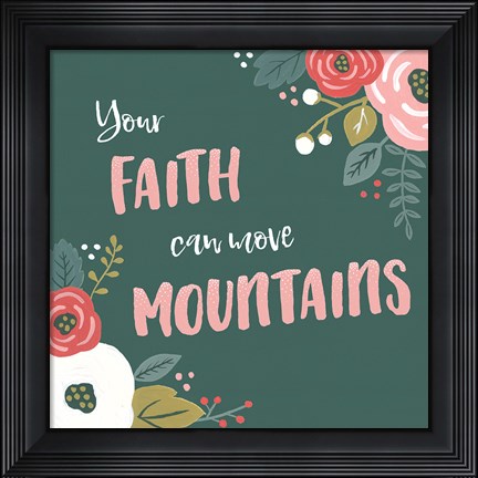 Framed Wildflower Daydreams V Move Mountains Print