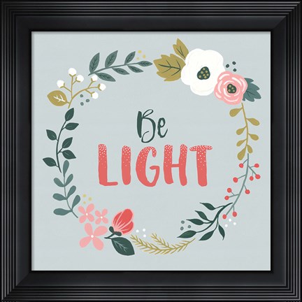 Framed Wildflower Daydreams III Be Light Print