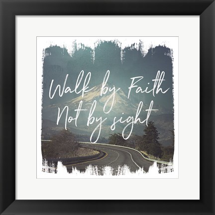 Framed Wild Wishes III Walk by Faith Print