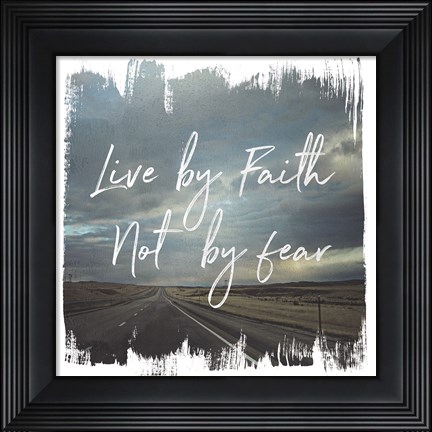 Framed Wild Wishes II Live by Faith Print