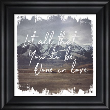 Framed Wild Wishes IV Done in Love Print