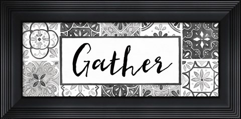 Framed Garden Getaway Gather BW Crop Print