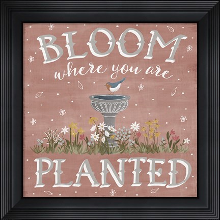 Framed Blooming Garden VII Print