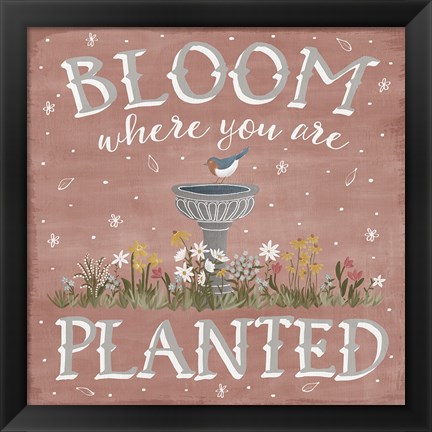 Framed Blooming Garden VII Print