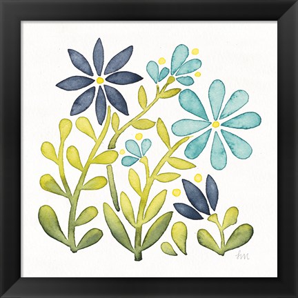 Framed Garden Getaway Flowers II Print