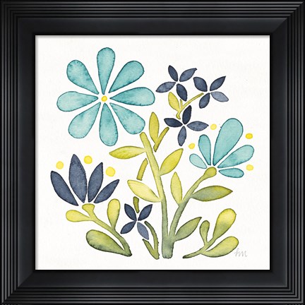 Framed Garden Getaway Flowers I Print