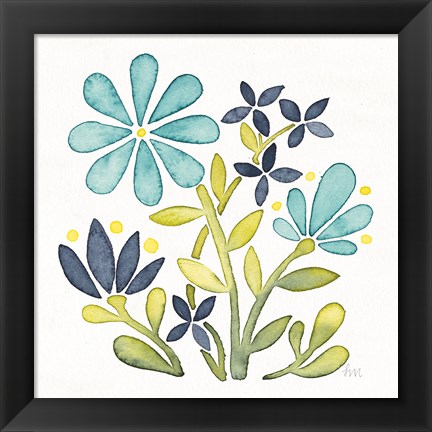 Framed Garden Getaway Flowers I Print