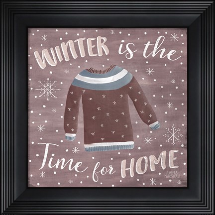 Framed Cozy Winter V Print