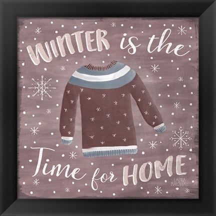 Framed Cozy Winter V Print