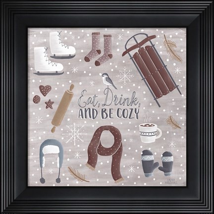 Framed Cozy Winter II Print