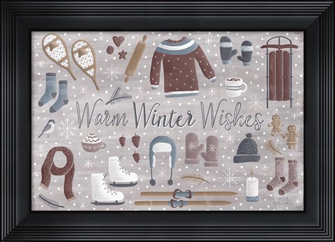 Framed Cozy Winter III Print
