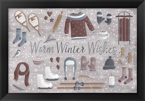 Framed Cozy Winter III Print