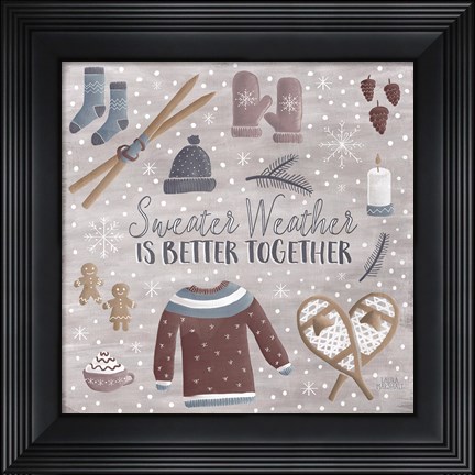 Framed Cozy Winter I Print