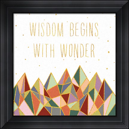 Framed Written in the Stars I on White Print
