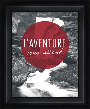 Framed Adventure is Out There Red French Print