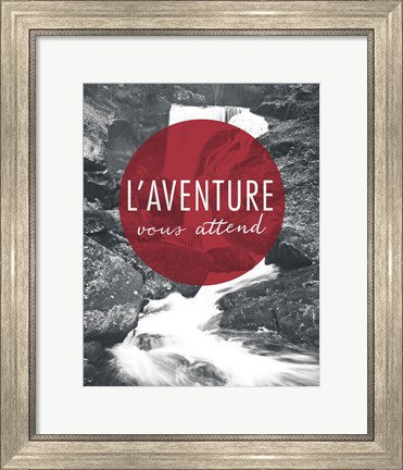 Framed Adventure is Out There Red French Print