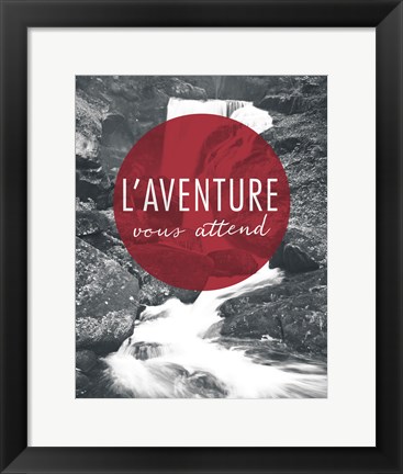 Framed Adventure is Out There Red French Print