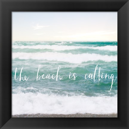 Framed Beach is Calling Print