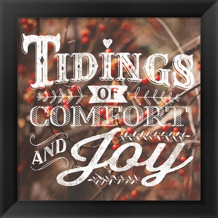 Framed Comfort and Joy Print