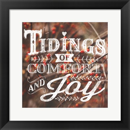 Framed Comfort and Joy Print