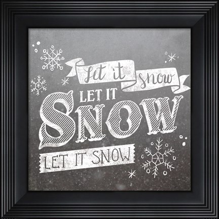 Framed Let it Snow Print