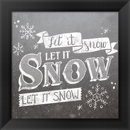 Framed Let it Snow Print