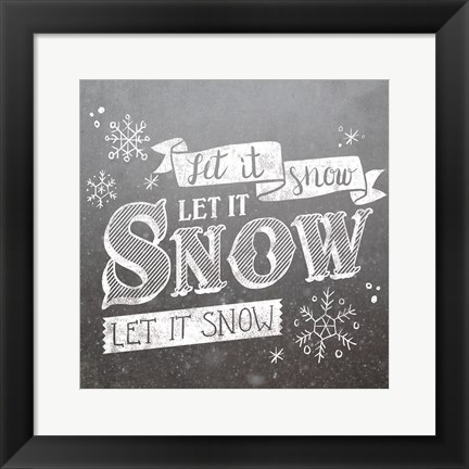 Framed Let it Snow Print