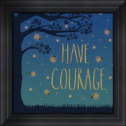 Framed Twilight Fireflies III Print