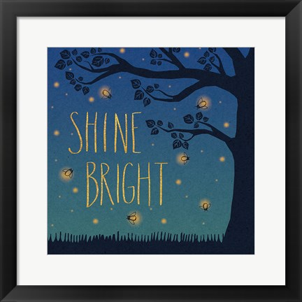 Framed Twilight Fireflies II Print