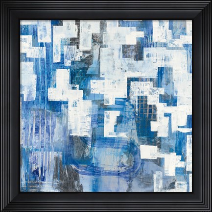 Framed In Blue A Maze Print