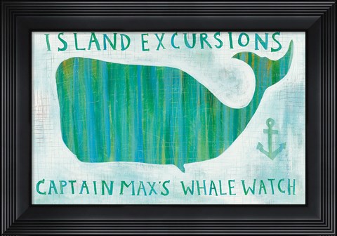 Framed Ahoy I with Words Print