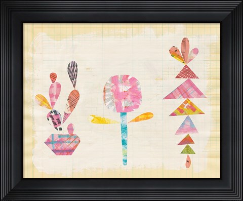 Framed Collage Cactus IX Print