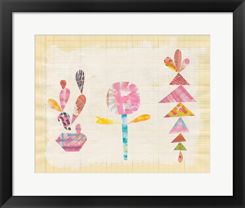 Framed Collage Cactus IX Print