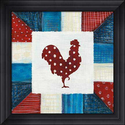 Framed Modern Americana Farm Quilt III Print