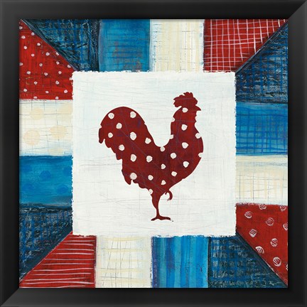 Framed Modern Americana Farm Quilt III Print