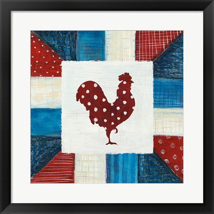 Framed Modern Americana Farm Quilt III Print