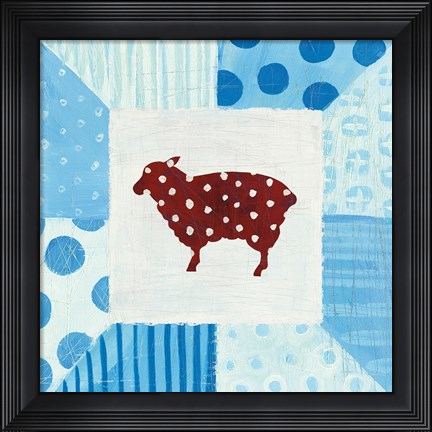 Framed Modern Americana Farm Quilt II Print