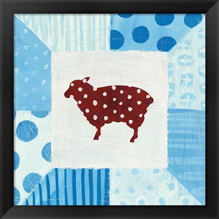 Framed Modern Americana Farm Quilt II Print