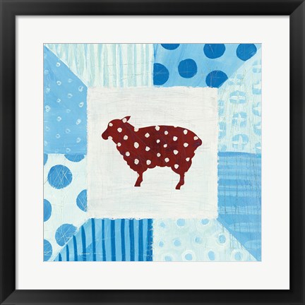 Framed Modern Americana Farm Quilt II Print