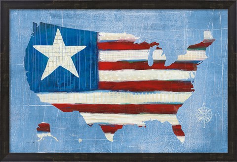 Framed See the USA Americana Print