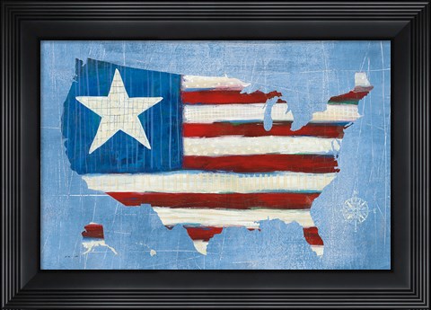 Framed See the USA Americana Print