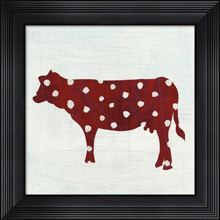 Framed Modern Americana Farm IV on White Print