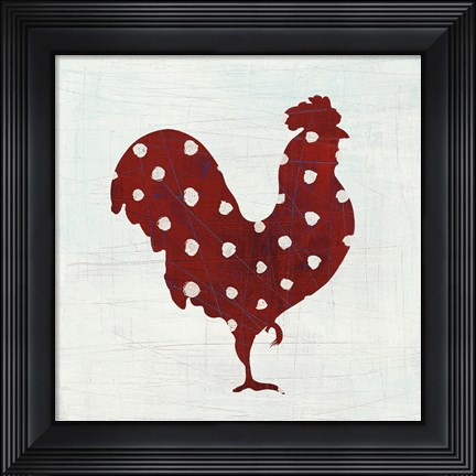 Framed Modern Americana Farm III on White Print