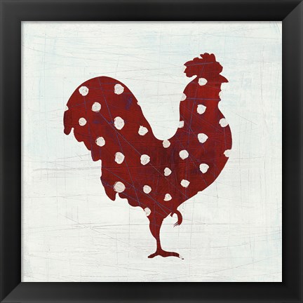 Framed Modern Americana Farm III on White Print